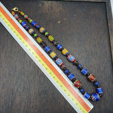 Harmony of Murano Mix Venetian Inspired Beadwork Chevron Beads Necklace NC-502